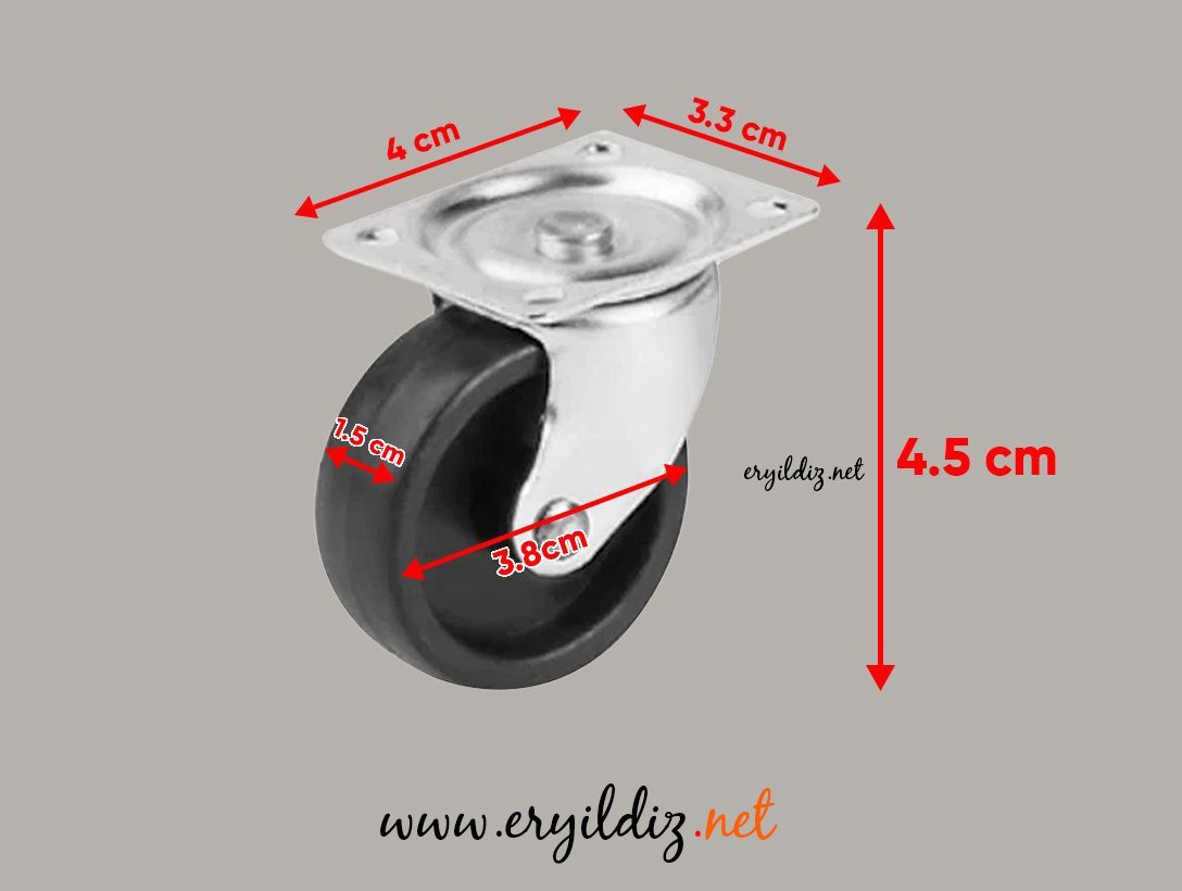 Hts Tablalı Mobilya Tekeri 340- 38 mm İçin Eryıldız Hırdavat