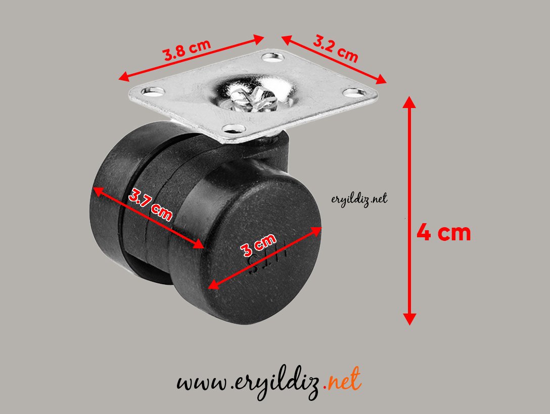 Hts 441 Mikro Tablalı Mobilya Tekeri Eryıldız Hırdavat