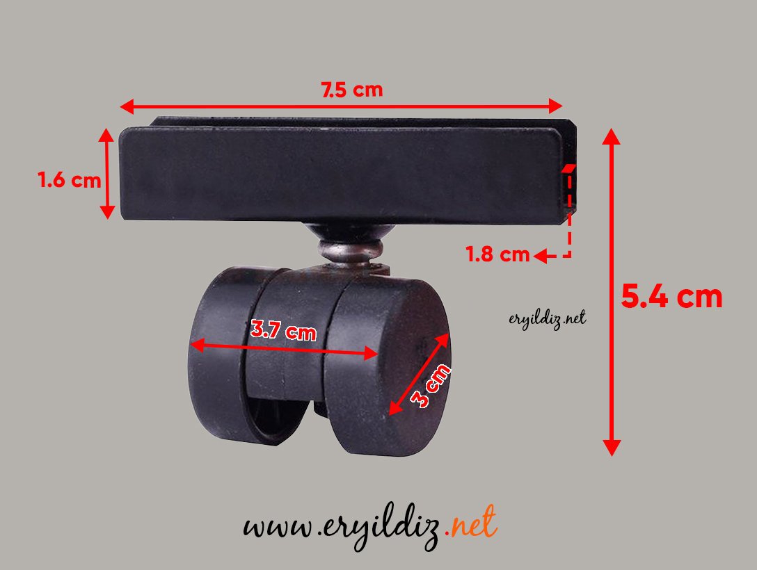 Hts 444 Mikro U Tablalı Mobilya Tekeri Eryıldız Hırdavat