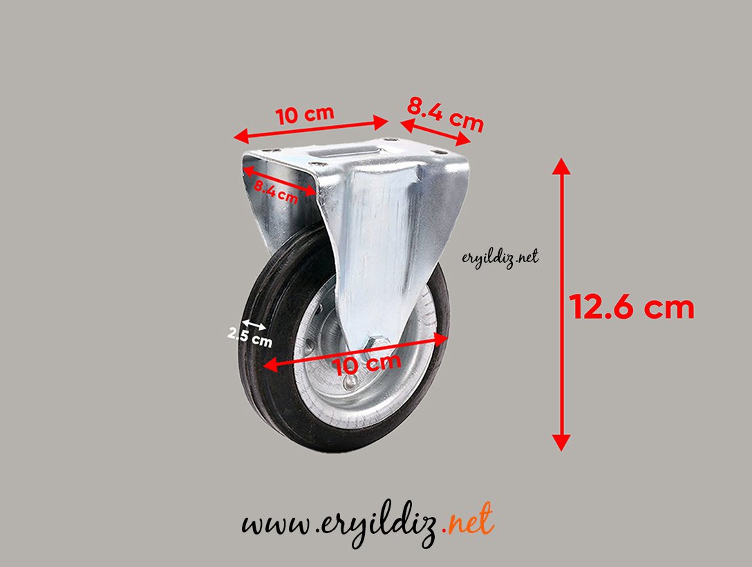 Hts 607 Sabit Tablalı Sanayi Tipi Teker Slb 100 10 cm Eryıldız Hırdavat