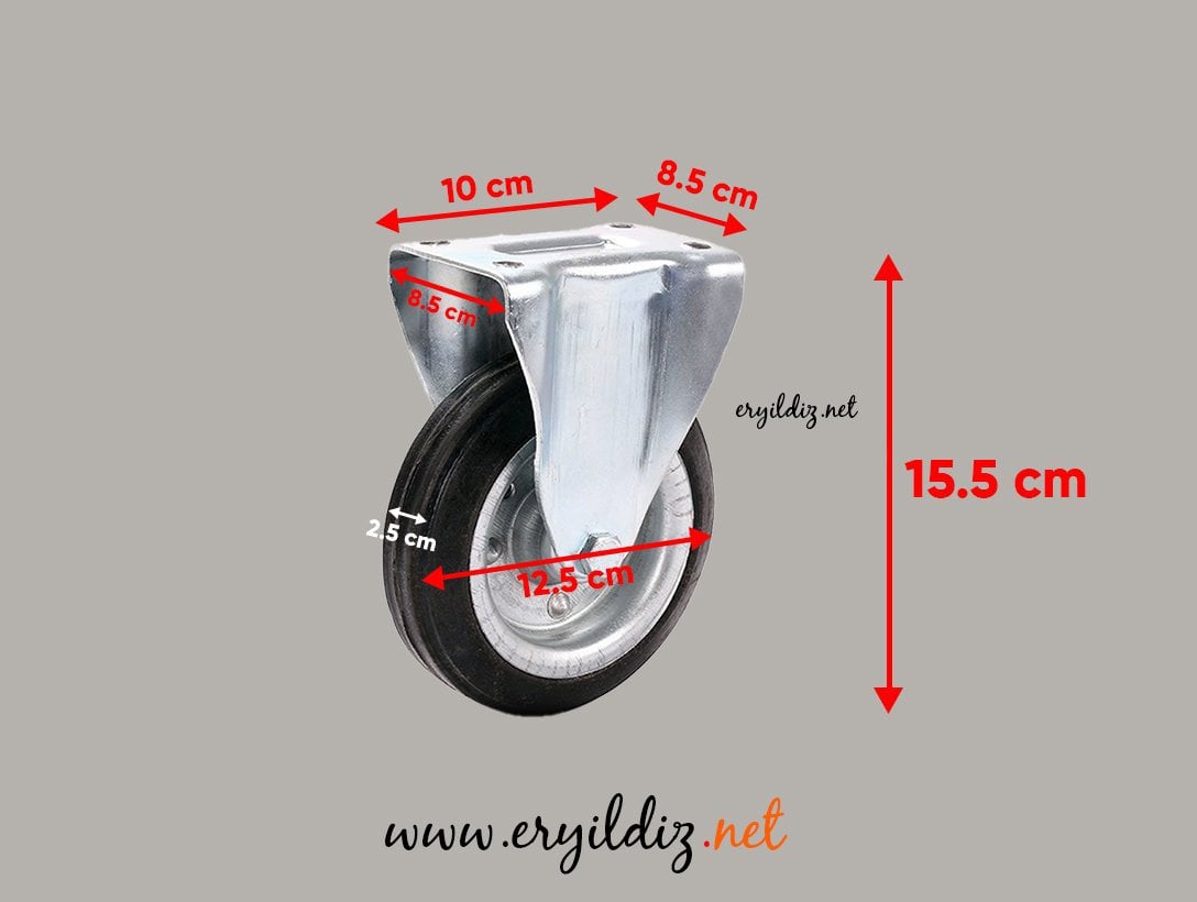 Hts 608 Sabit Tablalı Sanayi Tipi Teker Slb 125 12,5 cm Eryıldız Hırdavat