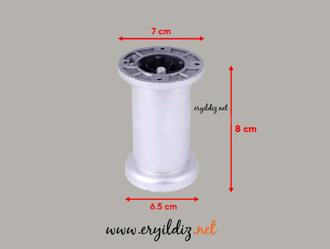 Gürden Jumbo Mat Krom Mobilya Ayak 8 cm Eryıldız Hırdavat