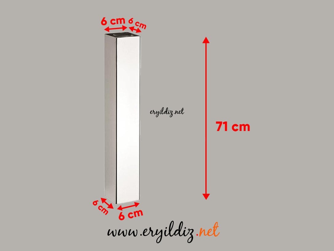 Kare Masa Ayağı 60x60 Krom 71 cm Eryıldız Hırdavat