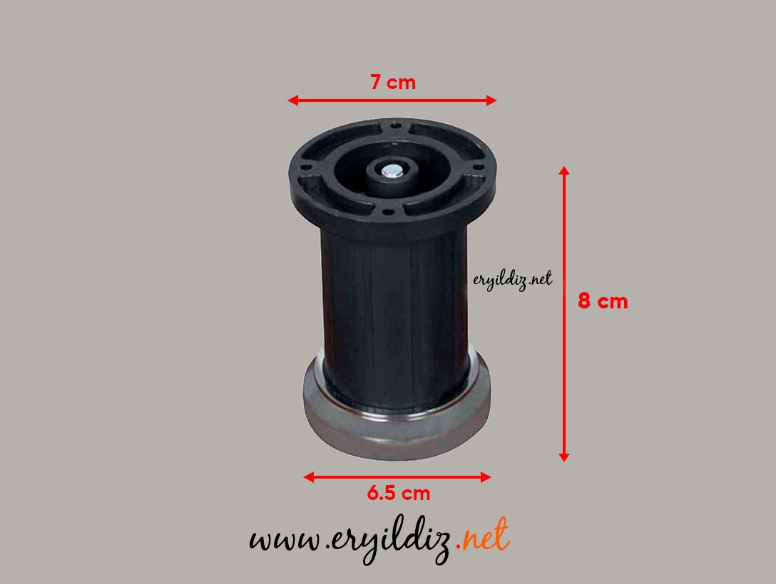Liz Jumbo Bilezikli Mobilya Ayak siyah 8 cm Eryıldız Hırdavat