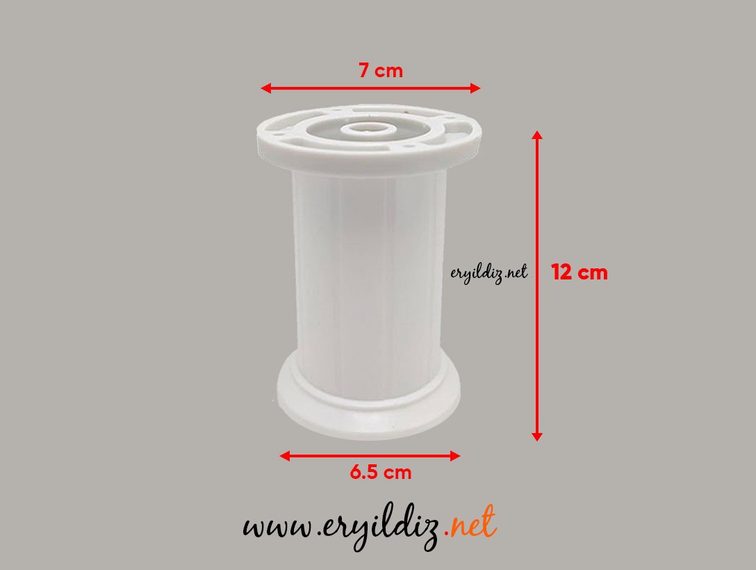 Liz Jumbo Mobilya Ayak Beyaz 12 cm Eryıldız Hırdavat
