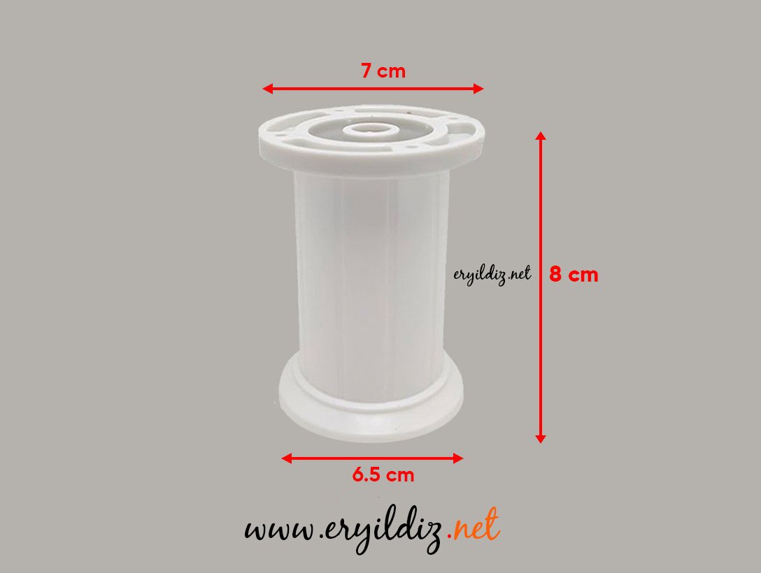 Liz Jumbo Mobilya Ayak Beyaz 8 cm Eryıldız Hırdavat