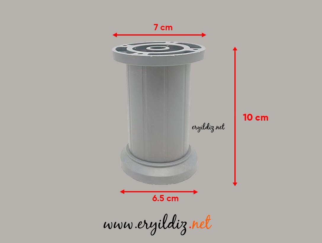 Liz Mobilya Ayak 10 cm Gri Eryıldız Hırdavat