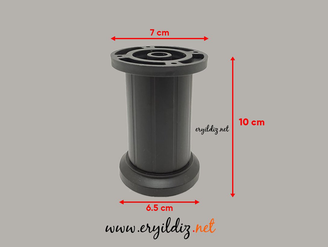 Liz Mobilya Ayak 10 cm Siyah Eryıldız Hırdavat