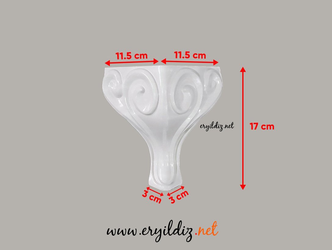 Lükenz 17 cm Avangart Beyaz Ayak Eryıldız Hırdavat