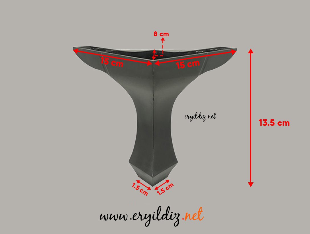 Dogas Lükens Siyah Mobilya Ayak 13 cm Online Hırdavat