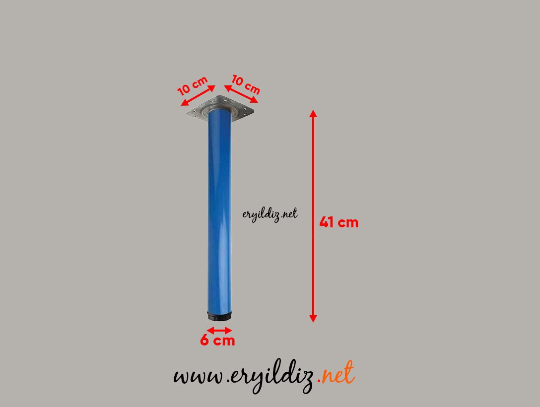 Çağrı Metal 60x60 Sehpa Ayağı 41 cm Mavi Eryıldız Hırdavat