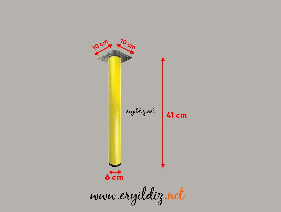 Çağrı Metal 60x60 Sehpa Ayağı 41 cm Sarı Eryıldız Hırdavat