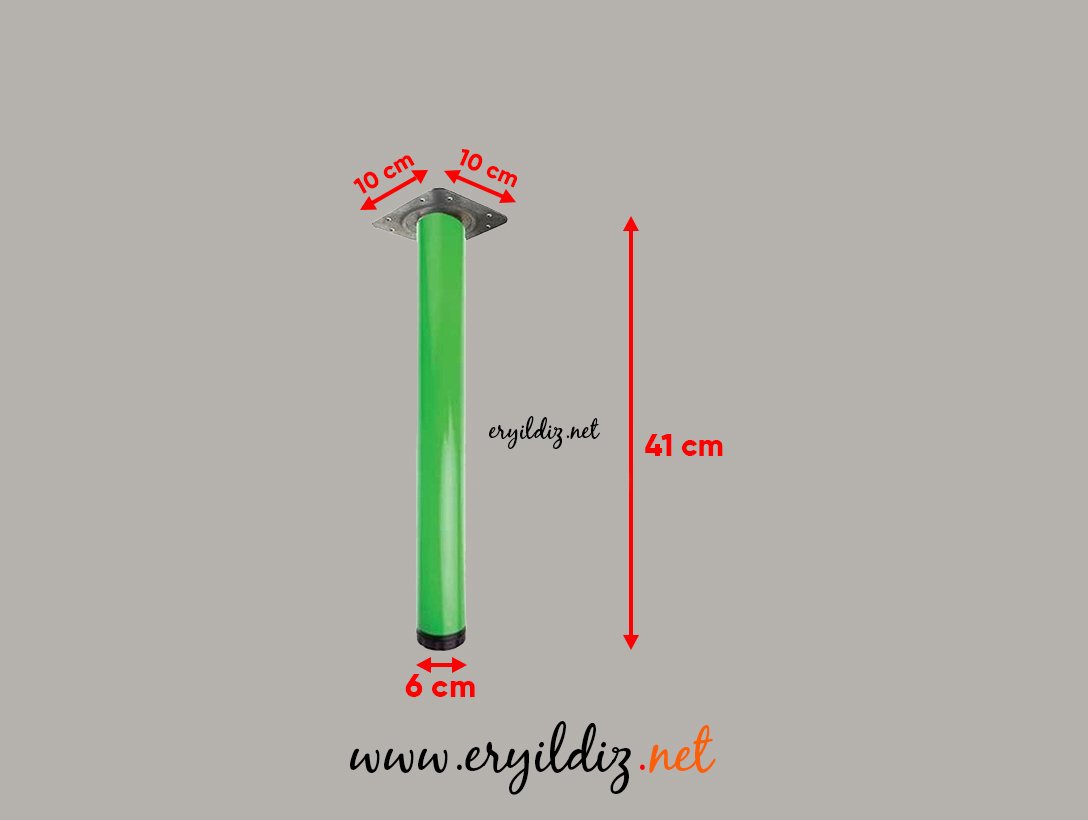 Çağrı Metal 60x60 Sehpa Ayağı 41 cm Yeşil Eryıldız Hırdavat