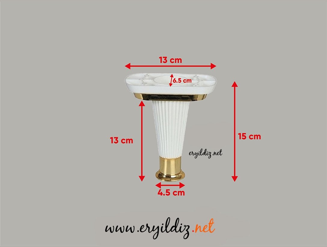 Mc Akça Ayak 15 cm Beyaz Altın Eryıldız Hırdavat 