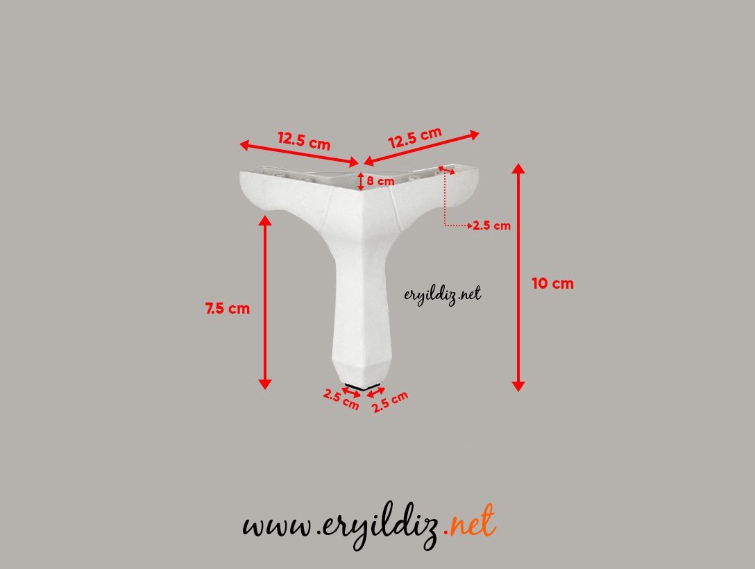 Mc Lükenz Mobilya Ayak 10 cm Eryıldız Hırdavat