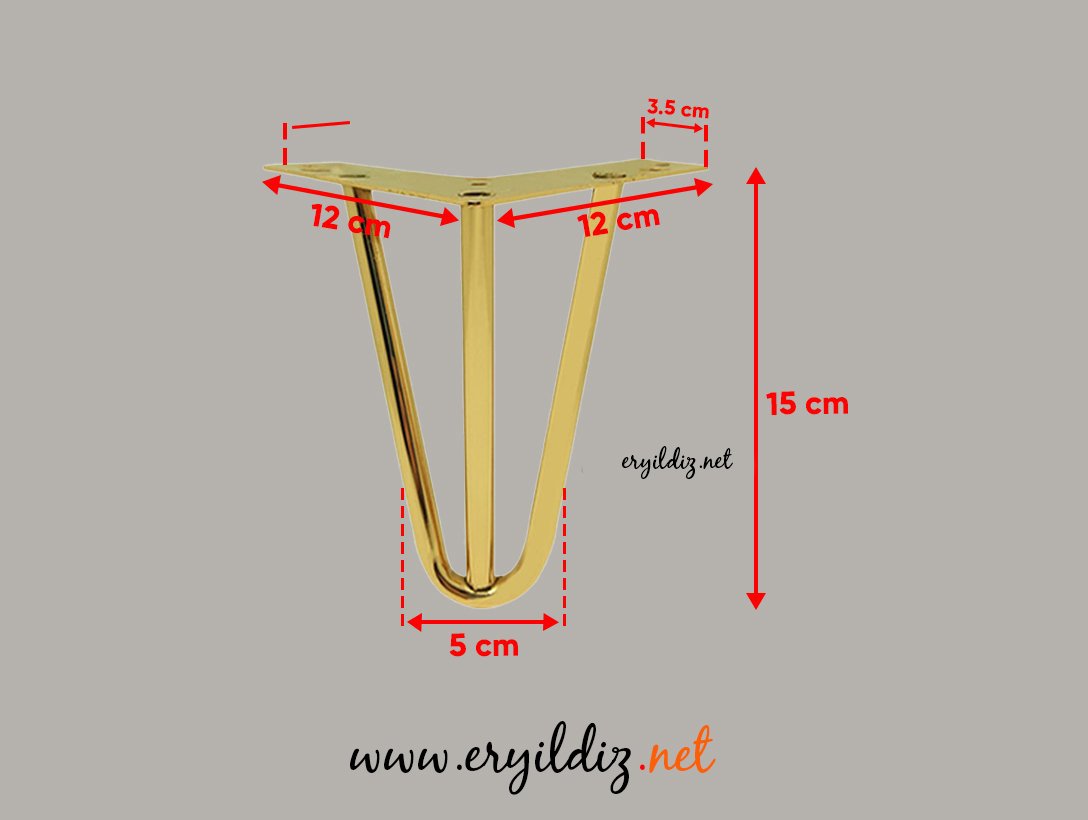 Mc Martı Metal Dekoratif Ayak Altın 15 cm Eryıldız Hırdavat