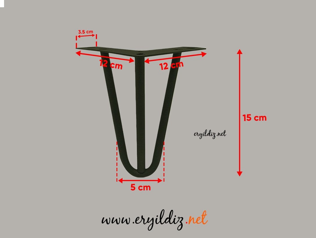 Mc Martı Metal Dekoratif Ayak Siyah 15 cm Eryıldız Hırdavat
