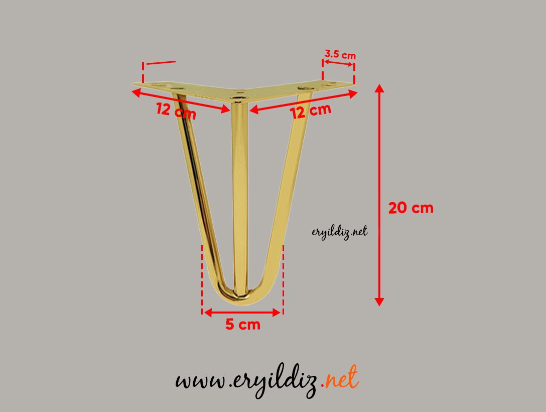 Mc Martı Metal Dekoratif Ayak Altın 20 cm Eryıldız Hırdavat