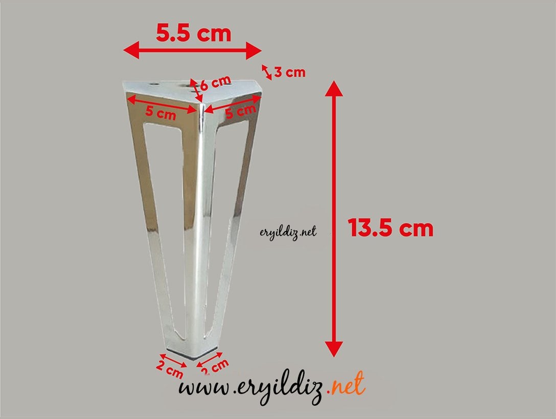 Neptün Mobilya Ayak 14 cm Krom Eryıldız HIrdavat