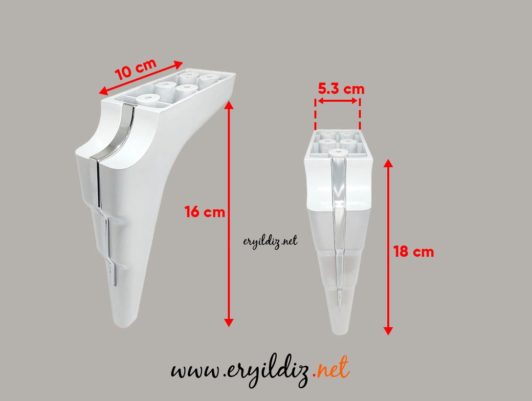 Oslo 18 cm Krom Ayak Beyaz Eryıldız hırdavat