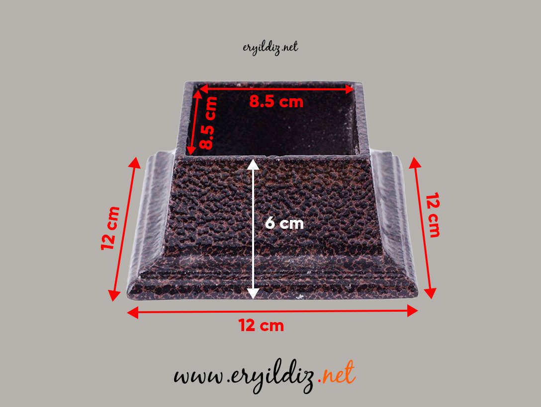 Eroğlu Pergüle Düz Mobilya Ayak 85 mm Ayak Uzunluğu 85 mm Ayak Yüksekliği Eryıldız Hırdavat