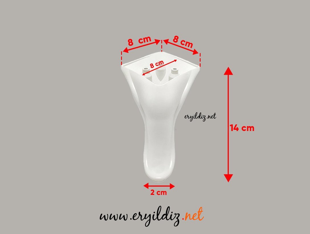 Roma Baza Ayağı 14 Cm Beyaz Eryıldız Hırdavat  