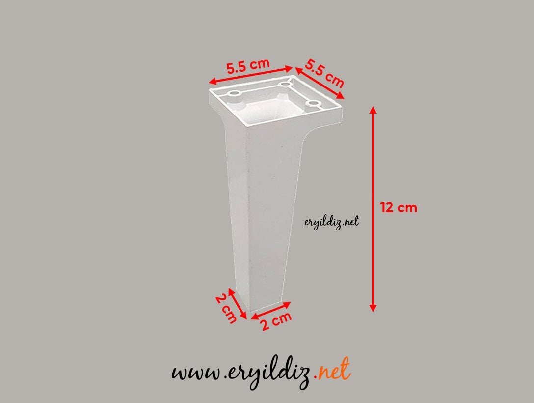Royal Mobilya Ayak 12 cm Beyaz Eryıldız Hırdavat