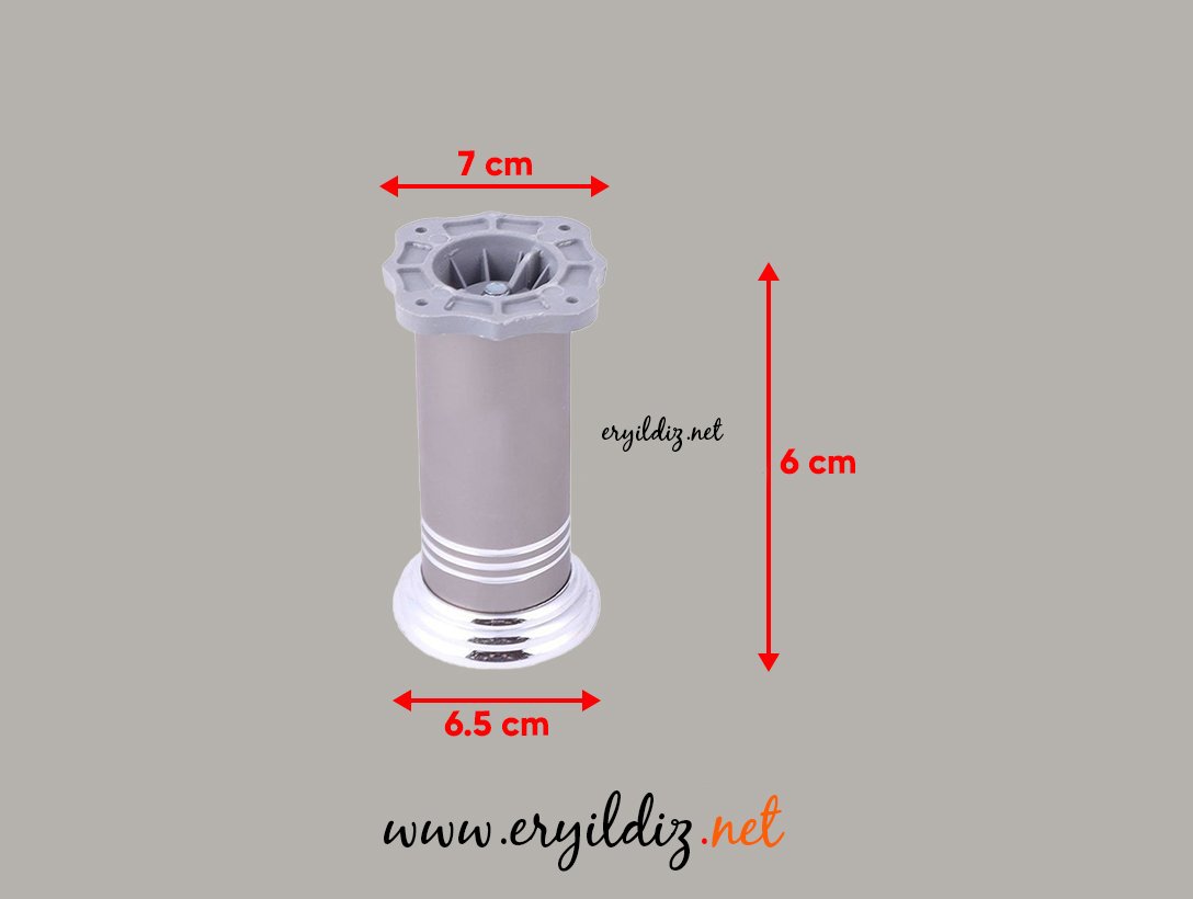 Sütun İnox Mobilya Ayak 6 cm Eryıldız Hırdavat