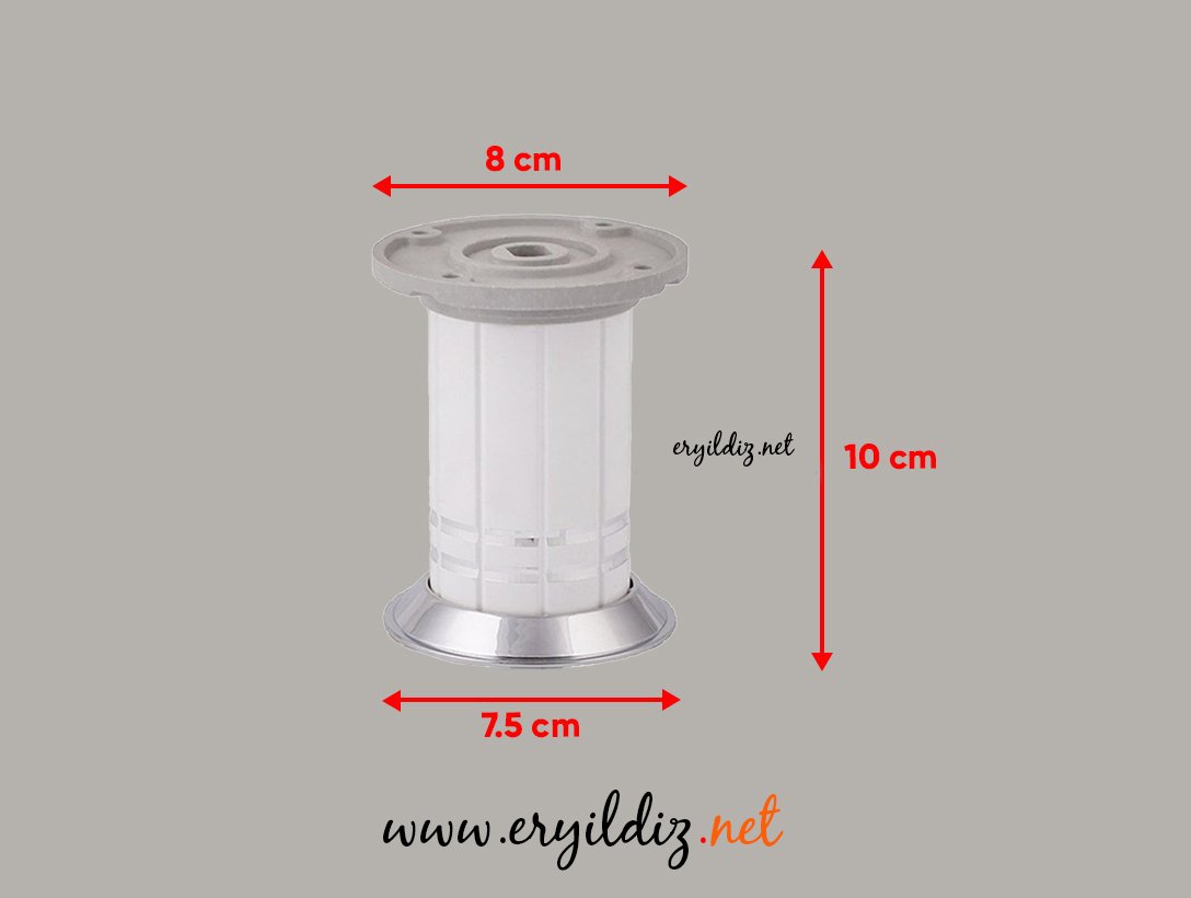 Uranüs Ç:51 Mobilya Ayak Beyaz 10 cm Eryıldız Hırdavat