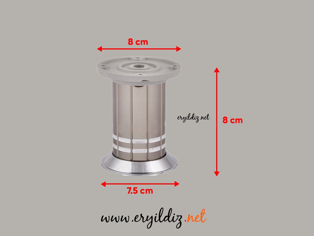 Uranüs Ç:51 Mobilya Ayak İnox 8 cm Eryıldız Hırdavat