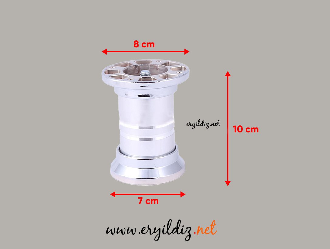 EFG Beyaz Yüzüklü Çap 51 7361 Mobilya Ayak 10 cm Uzunluğunda Eryıldız Hırdavat