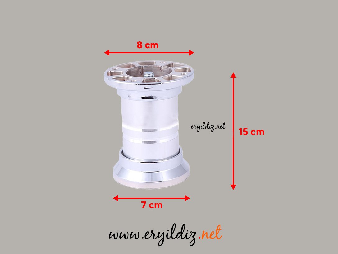 EFG Beyaz Yüzüklü Çap 51 7363 Mobilya Ayak 15 cm Uzunluğunda Eryıldız Hırdavat