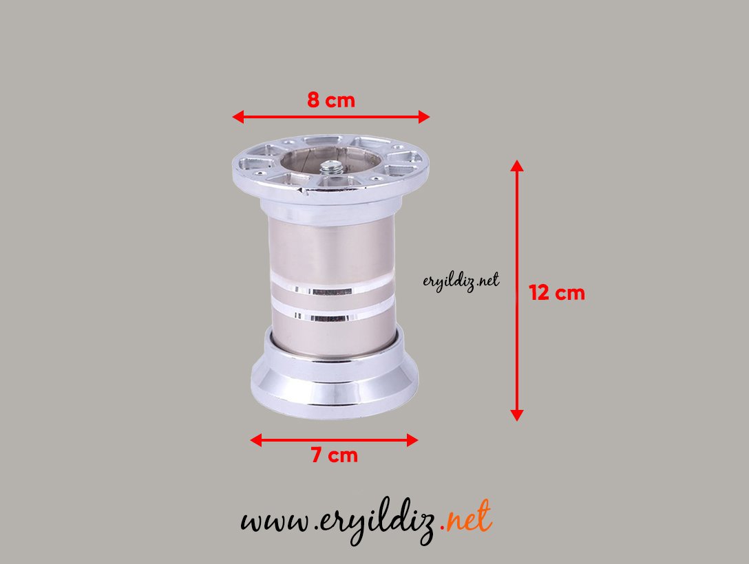 EFG İnox Yüzüklü Çap 51 7362 Mobilya Ayak 12 cm Uzunluğunda Eryıldız Hırdavat