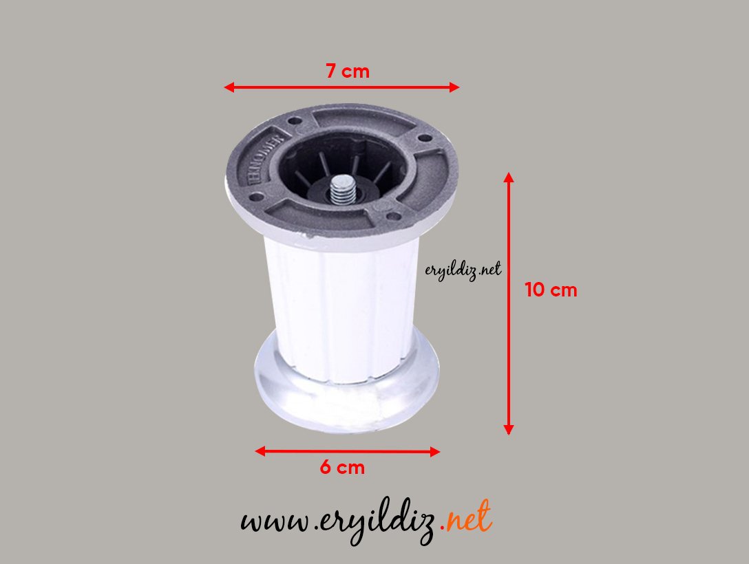 Artemis Mobilya Ayak Beyaz 10 cm Eryıldız Hırdavat 
