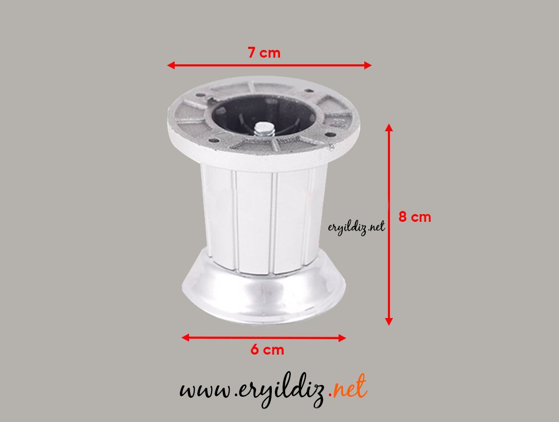 Artemis Mobilya Ayak Krom 8 cm Eryıldız Hırdavat 