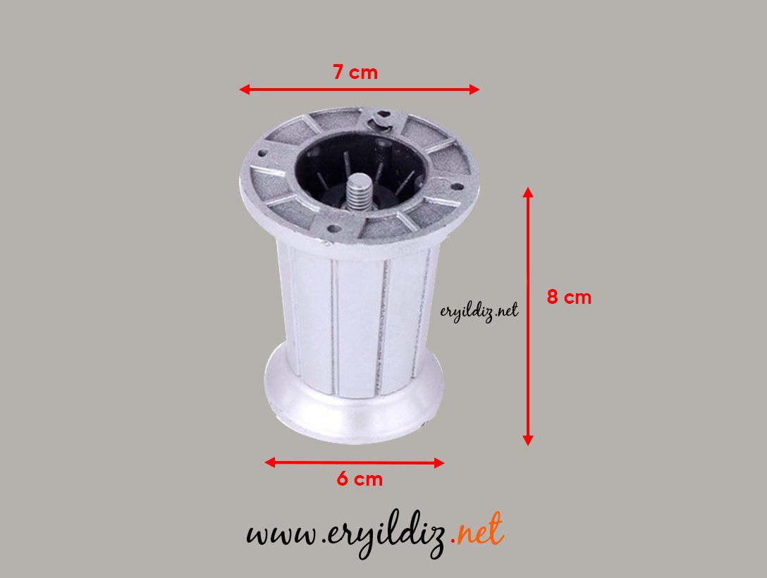 Artemis Mobilya Ayak Saten 8 cm Eryıldız Hırdavat 