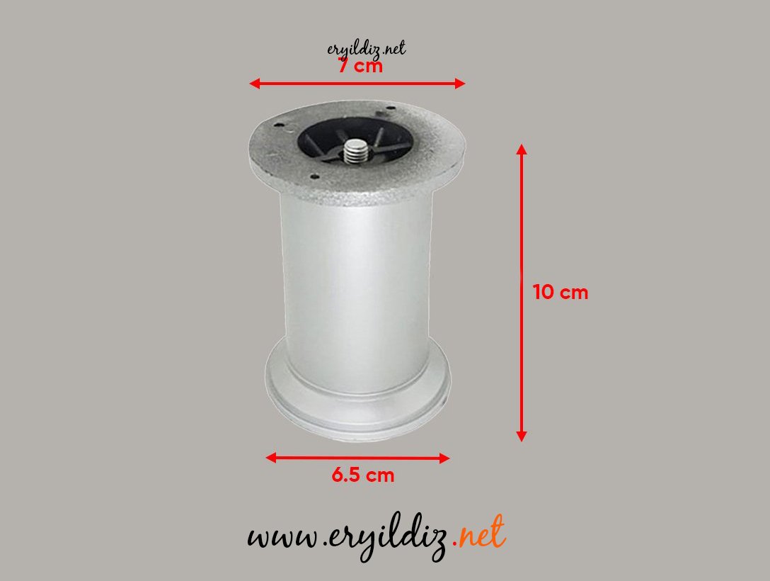Elvin Düz Mobilya Ayak Saten 10 cm Eryıldız Hırdavat 