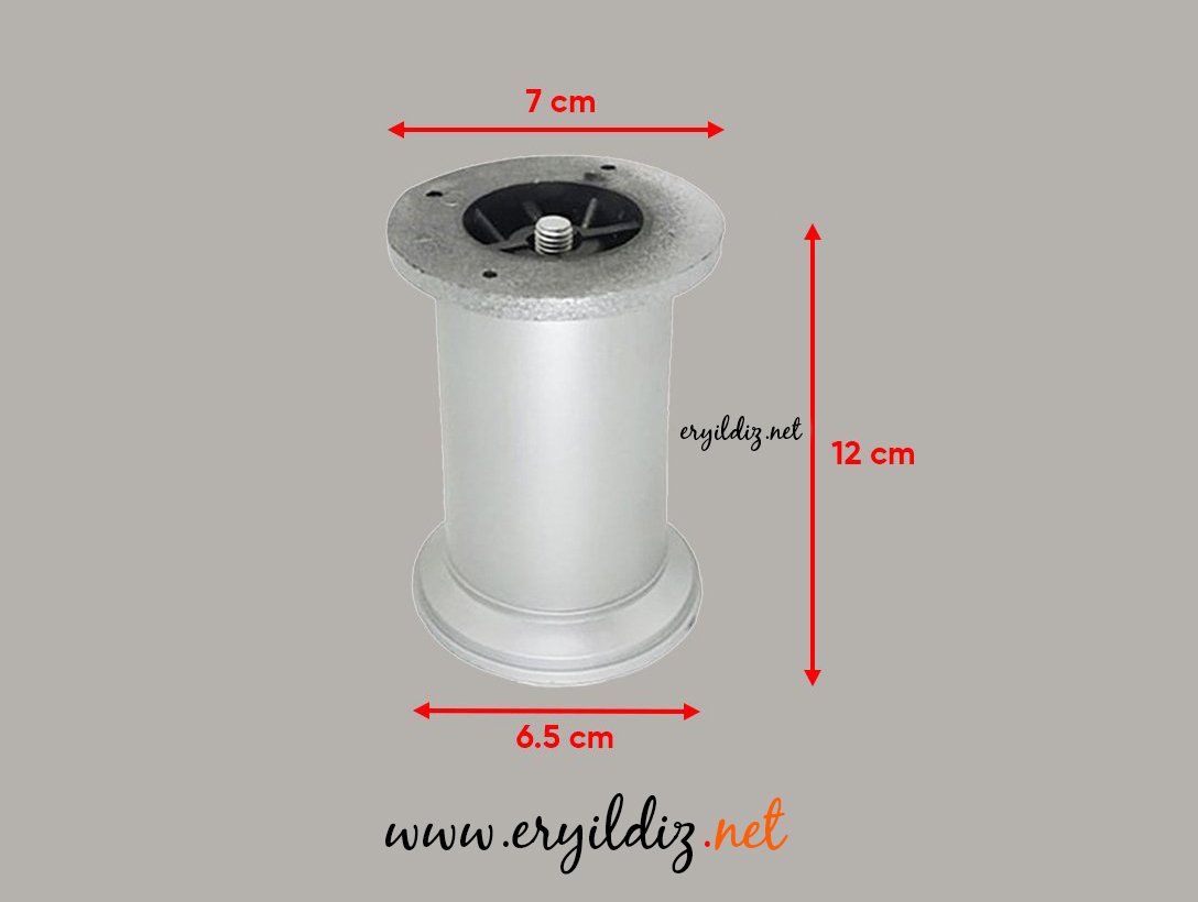 Elvin Düz Mobilya Ayak Saten 12 cm Eryıldız Hırdavat 