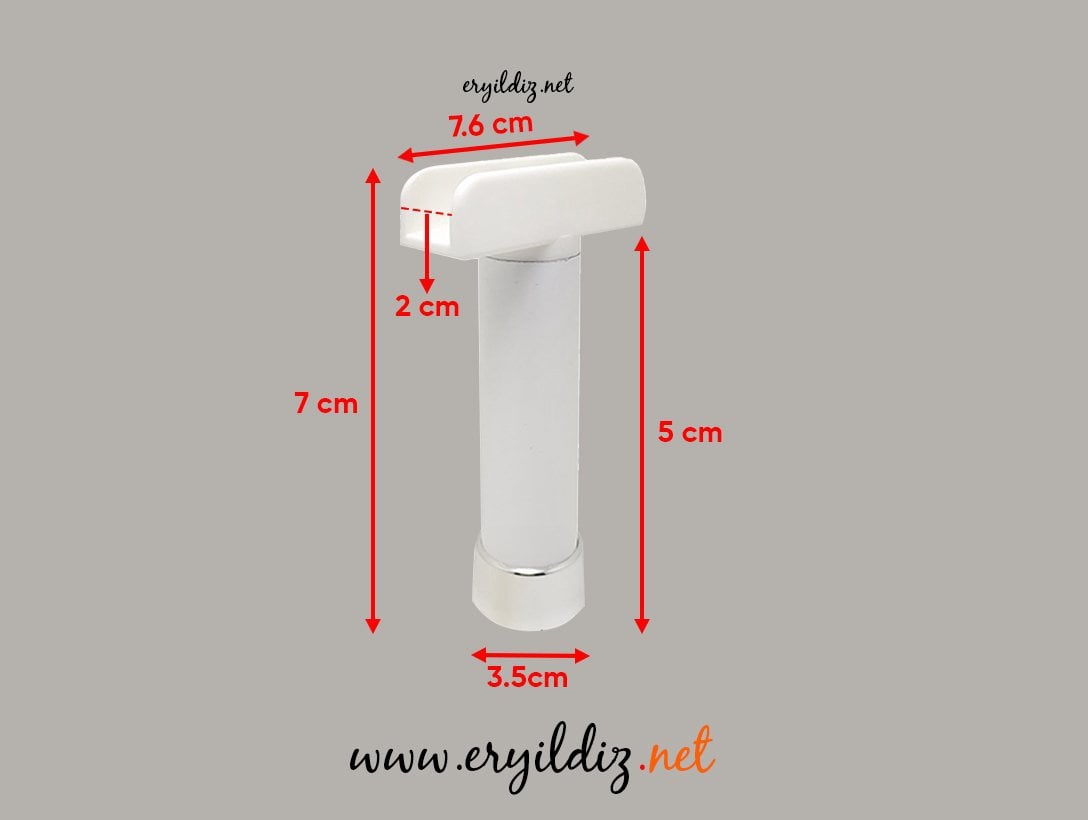 Eroğlu U Geçme Mobilya Ayak Beyaz - 5 cm Eryıldız Hırdavat