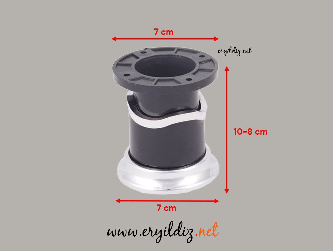 Herboy Mobilya Ayak 8-10 cm Siyah Eryıldız Hırdavat