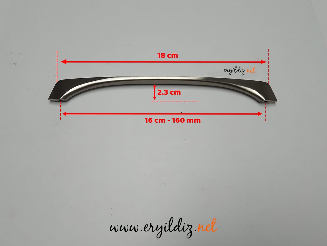 System 4635 Mobilya Kulp Nikel Saten - 160 mm Eryıldız Hırdavat