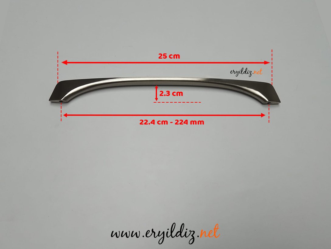 System 4635 Mobilya Kulp Nikel Saten - 224 mm Eryıldız Hırdavat