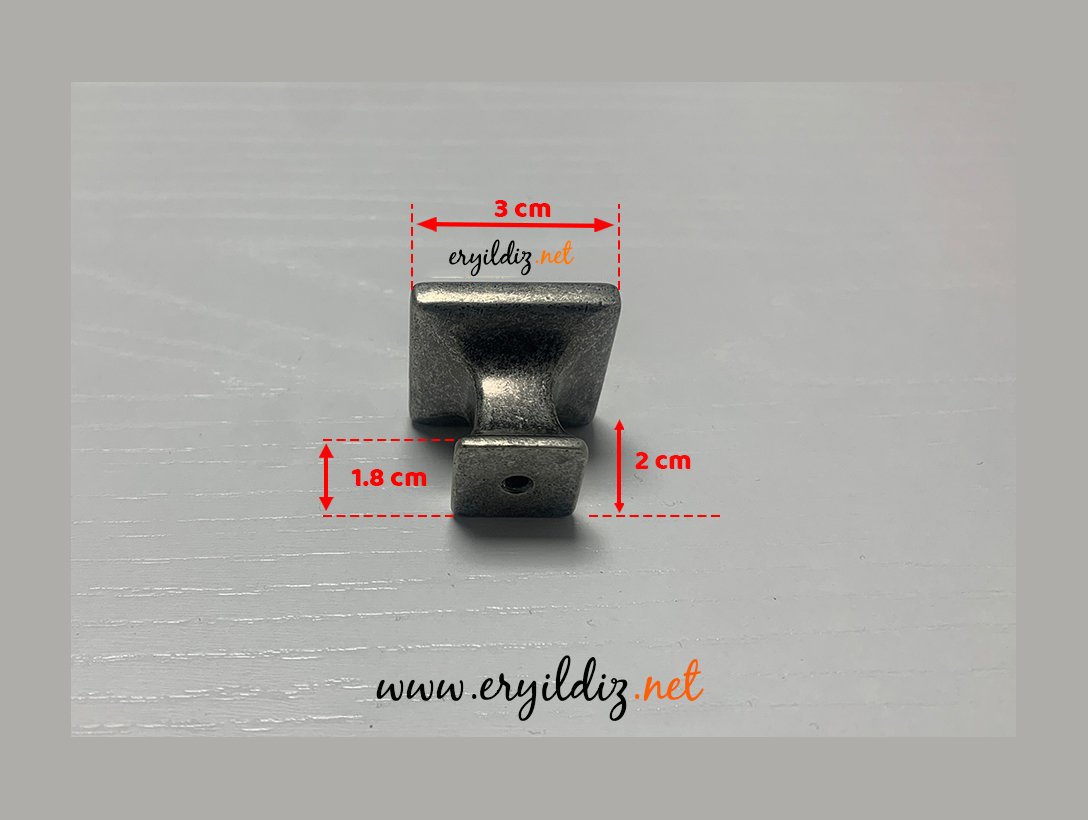 System 4222 Mobilya Kulp Antik Eskitme 8mm Eryıldız Hırdavat 