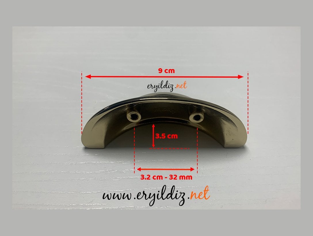System 4525 Çanak Mobilya Kulp Altın Sarısı - 32 mm Eryıldız Hırdavat 