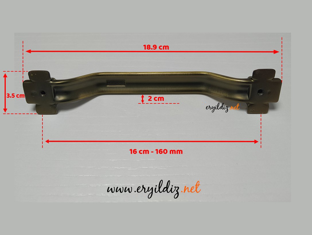 System 4599 Mobilya Kulp Antik Eskitme - 160 mm Eryıldız Hırdavat 