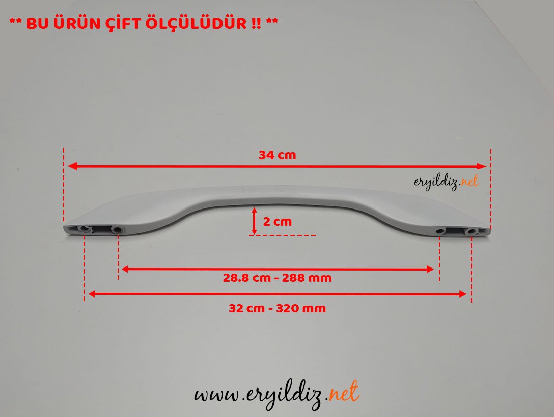 Ventus 3008 Mobilya Kulp Beyaz Krom 288-320 mm Eryıldız Hırdavat