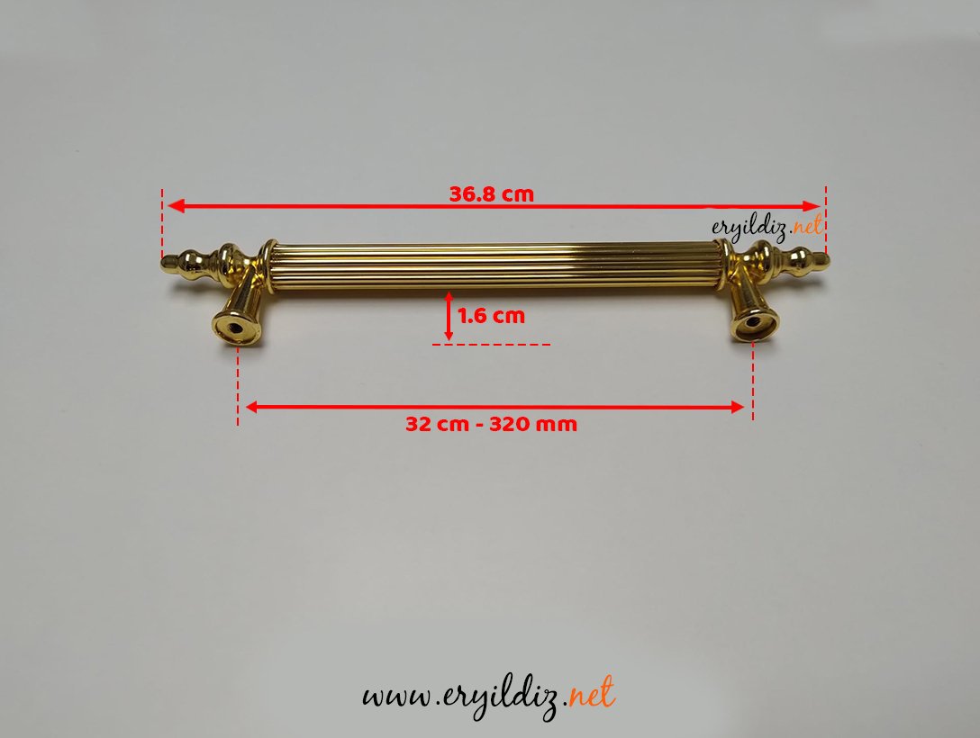 Olimpos Mobilya Kulp Altın Sarısı - 320 mm Eryıldız Hırdavat