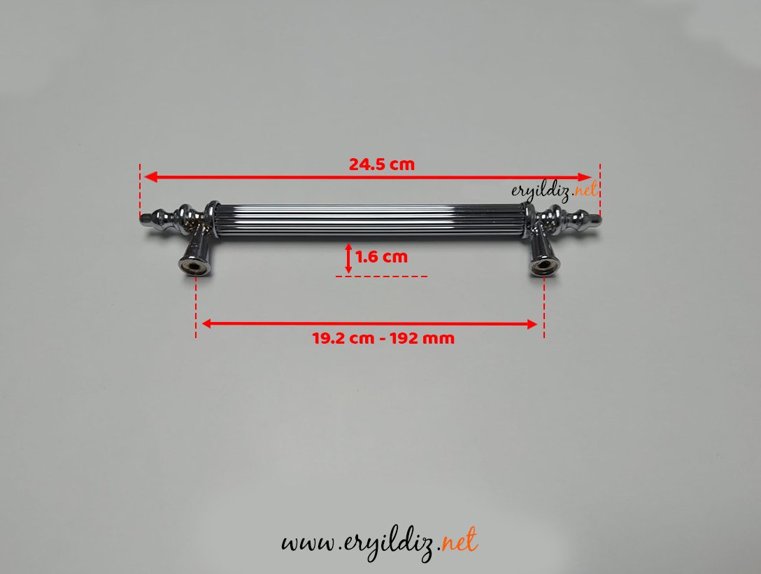 Afra Zirve Zamak Mobilya Kulp Krom - 192 mm Eryıldız Hırdavat