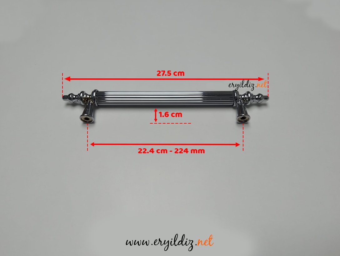 Olimpos Mobilya Kulp Krom 224 mm Eryıldız Hırdavat