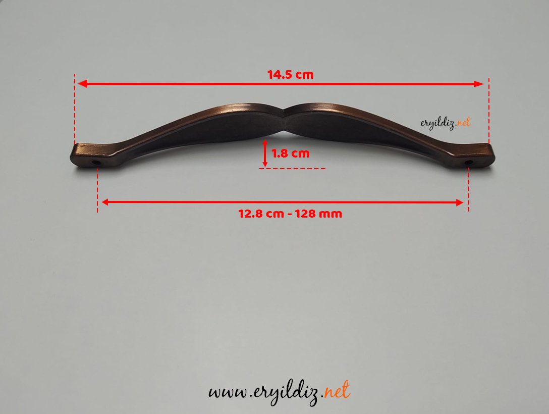 Alba Mobilya Kulp Antikbakır - 128 mm Eryıldız Hırdavat